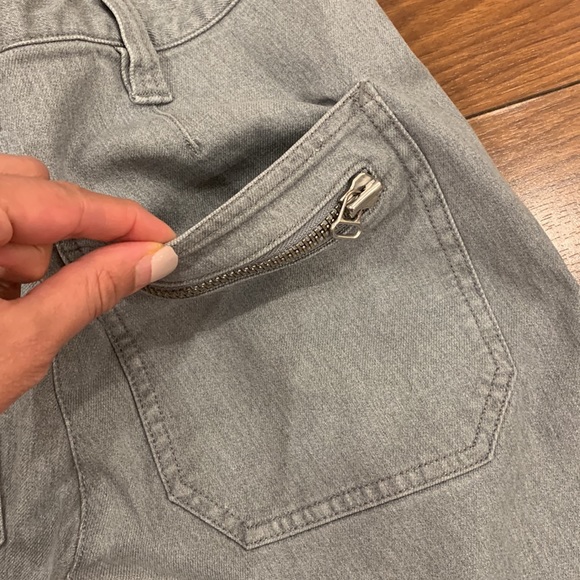 Isabel Marant Gray Denim Crop Zipper Jeans - Picture 14 of 16